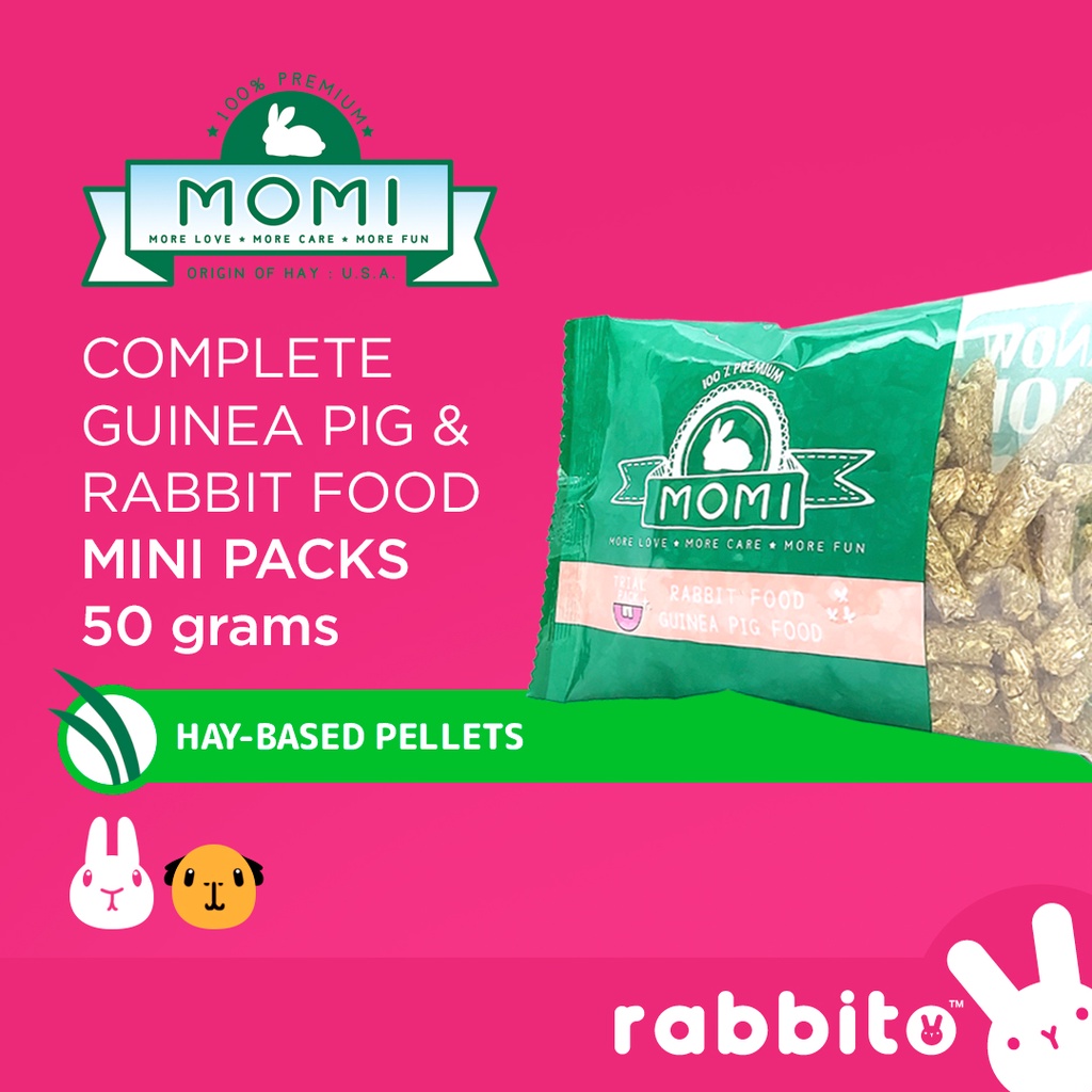 MOMI Rabbit and Guinea Pig Food 30g Healthy HayBased Pellets Shopee