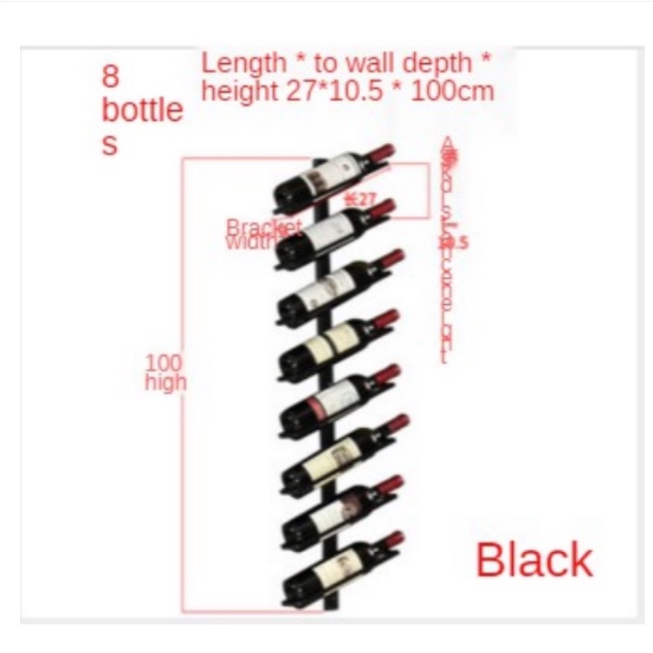 Iron Wall Mounted Wine Holder Tilted/Straight Wine Rack Wine Champagne