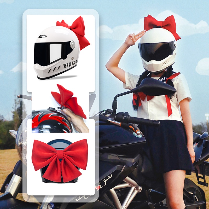 Helmet Female Bow Decorative Accessories for Motorcycle Quick