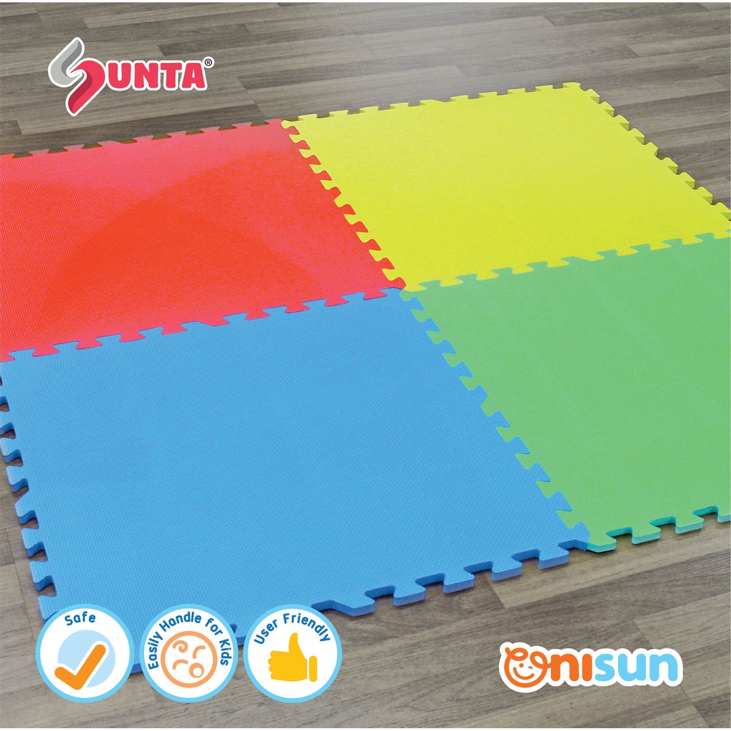 Large EVA Foam Puzzle Mat with Basic Colours 60cm x 60cm Shopee