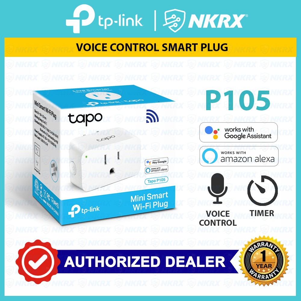 TP-Link Tapo P105 (2 Stuks) Slimme Stopcontacten Wifi - Spraakbediening Alexa & Google