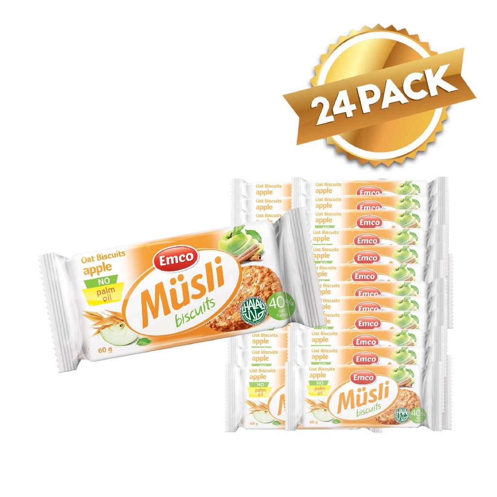 Emco Musli Oat Biscuits Apple 60g (24 packs) Shopee Philippines