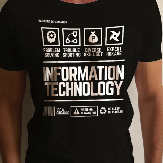 course shirt: information technology | Shopee Philippines