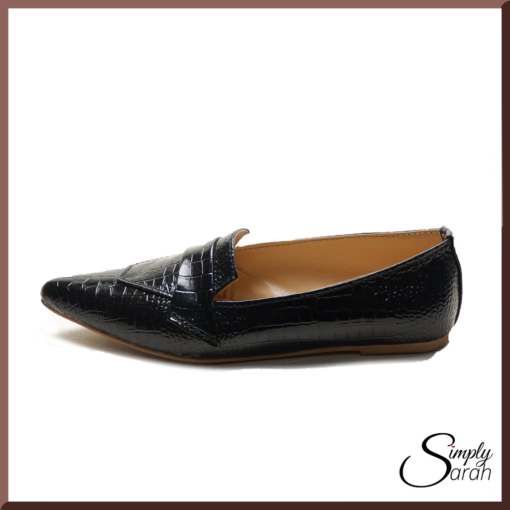 Marikina Tina Pointed Flat Shoes with Strap Pinoy Made ɴᴏᴛ Rubber Shoes