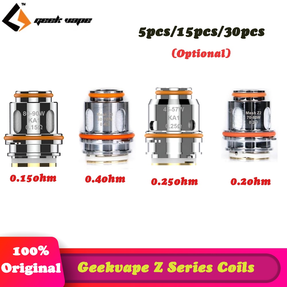 Original Geekvape Z Series Coils Z1 Z0 4 Mesh 0 4 Z2 Z0 2 Mesh0 2 0 15