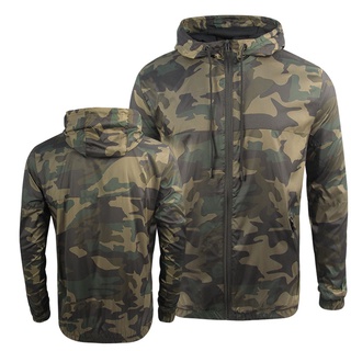 Camouflage hot sale windbreaker camping