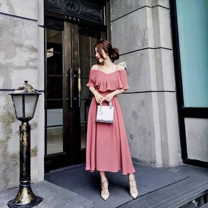 baao Off Shoulder Ruffles Dress for Women | Shopee Philippines