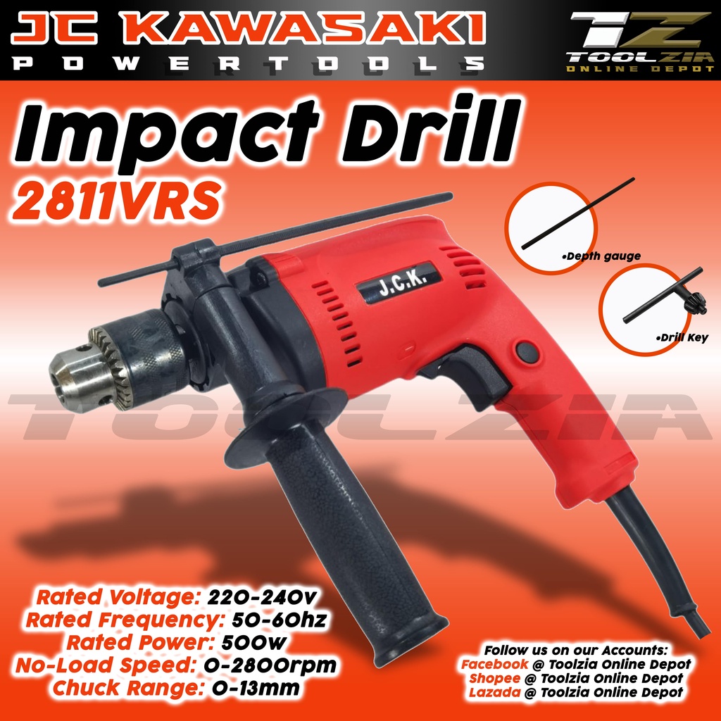 JC KAWASAKI Impact Drill (2811VRS) Shopee Philippines