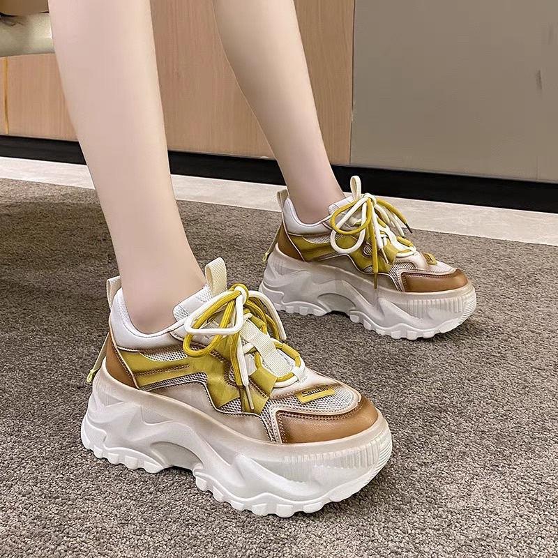 Korean Chunky Sneakers High Cut Rubber Shoes For women | Shopee Philippines