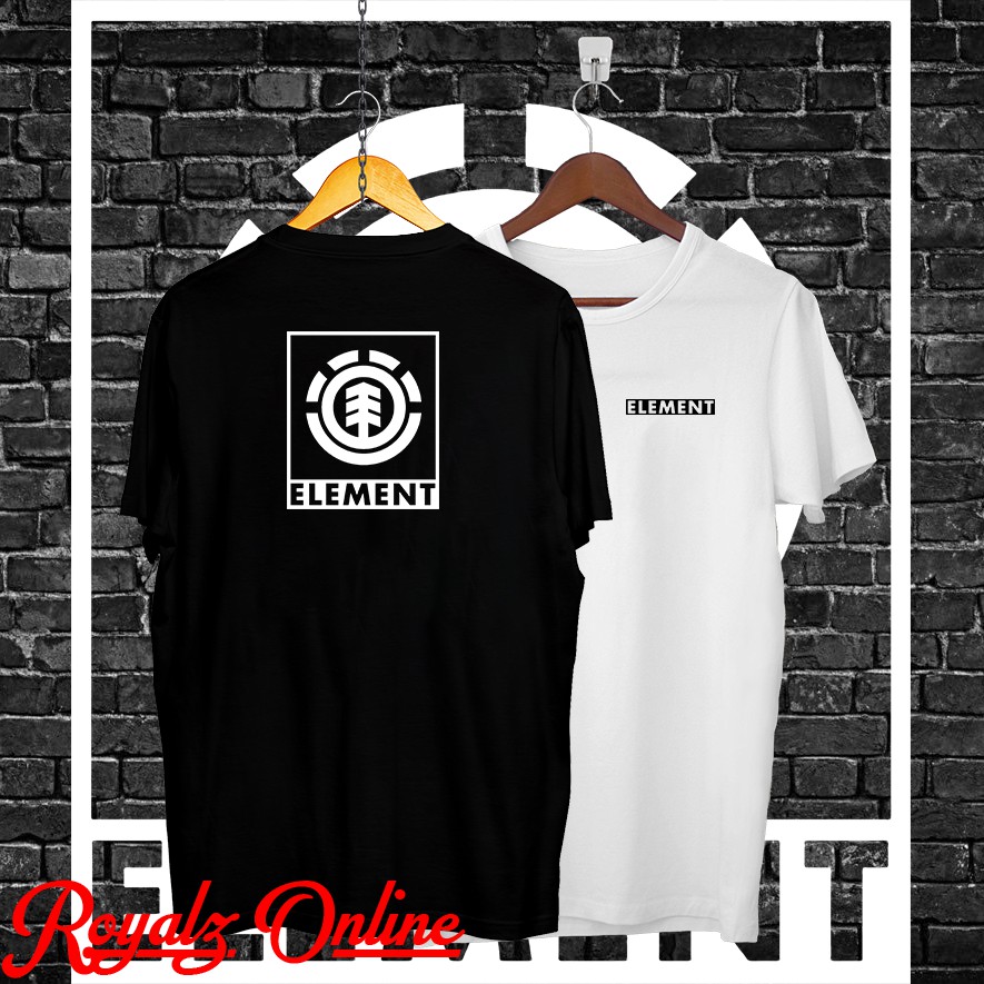 Element Skateboards Logo Skater Shirt Front And Back Print (Unisex For ...