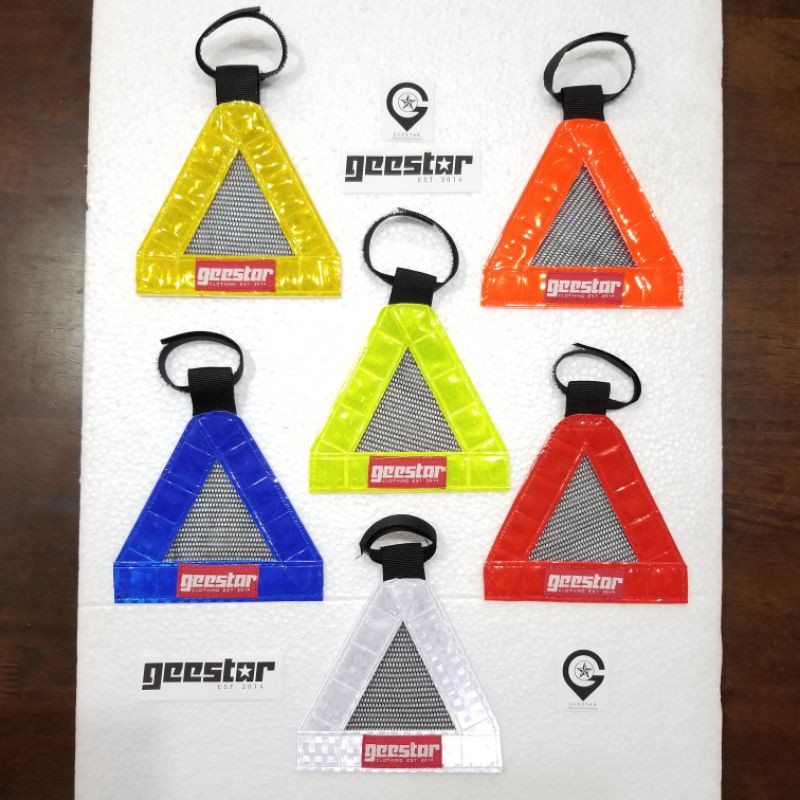 GEESTAR Safety Reflective Triangle Bike Electric Scooter Motorcycle Triangle Reflector Shopee Philippines
