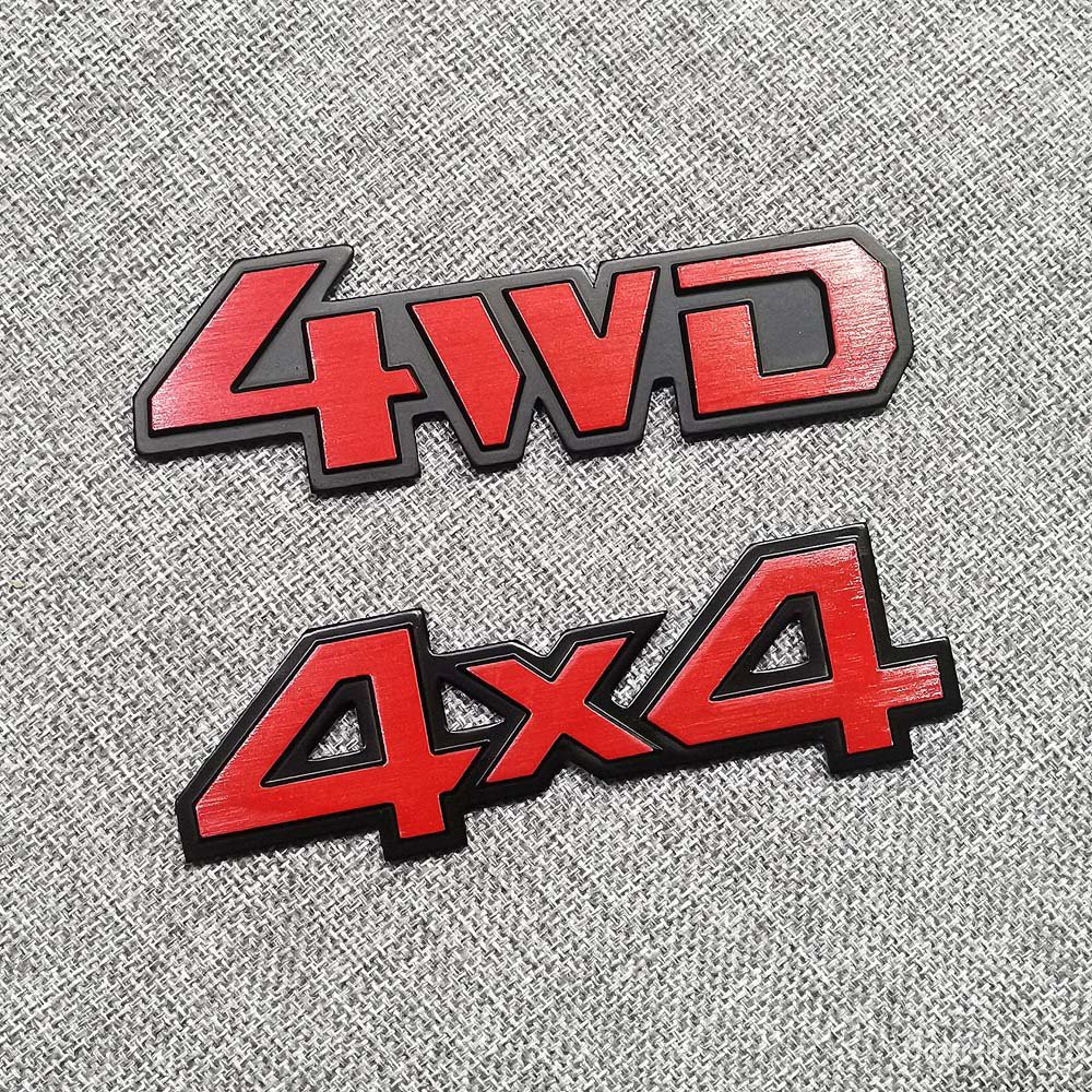 Chrome Metal Car Sticker Sport Version With 3D Letters For Car 4WD 4X4 ...