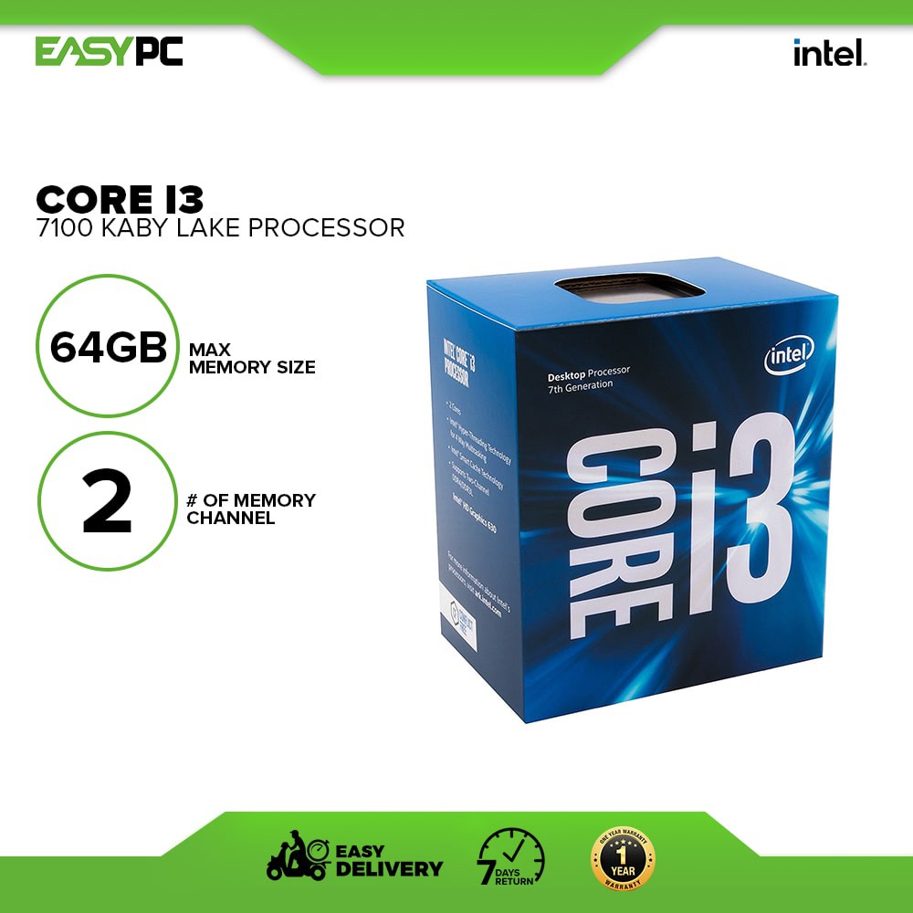 7th Generation Intel Core i3 7100 3.9ghz CPU | Shopee Philippines