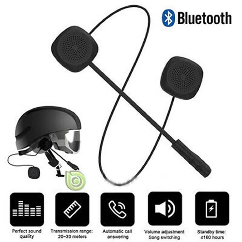 Universal Motorcycle Helmet Bluetooth Headset, Wireless On-Ear Helmet