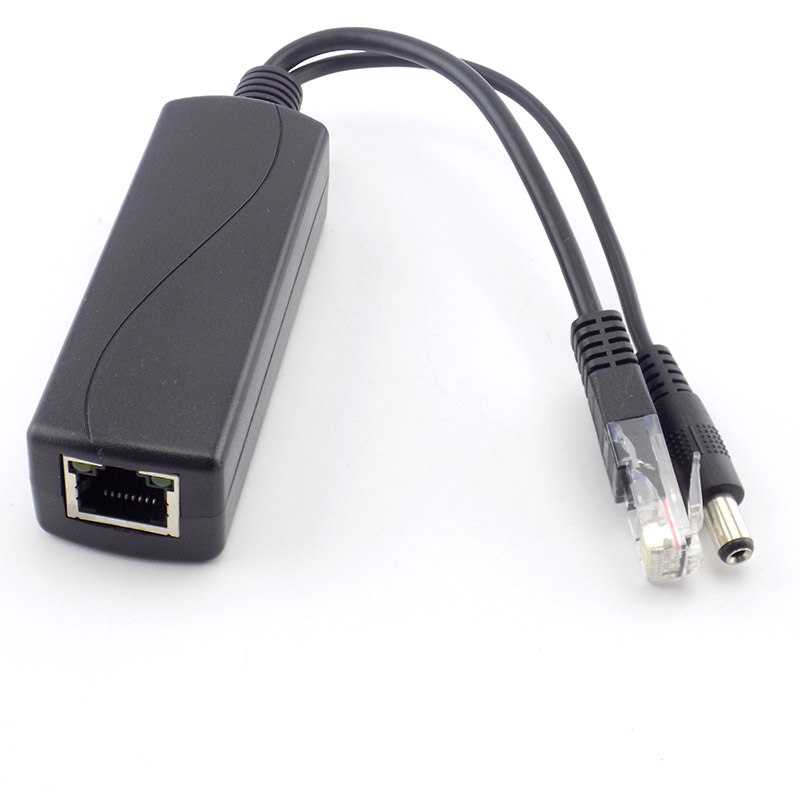Splitter POE 48V A 12V 2A Con Cavo Iniettore – Modulo Impermeabile Per Fotocamera, IEEE802.3af/At