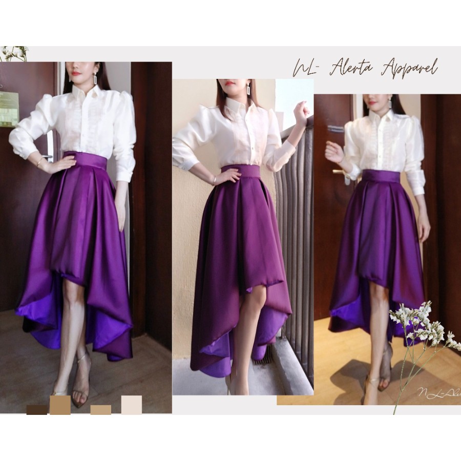 MODERN FILIPINIANA BARONG AND SKIRT FOR WOMEN (INDIVIDUAL SELLING ...