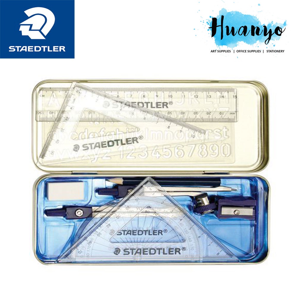Staedtler Noris Geometry Math Set ( Tin Set of 10, 557-10 ) | Shopee ...