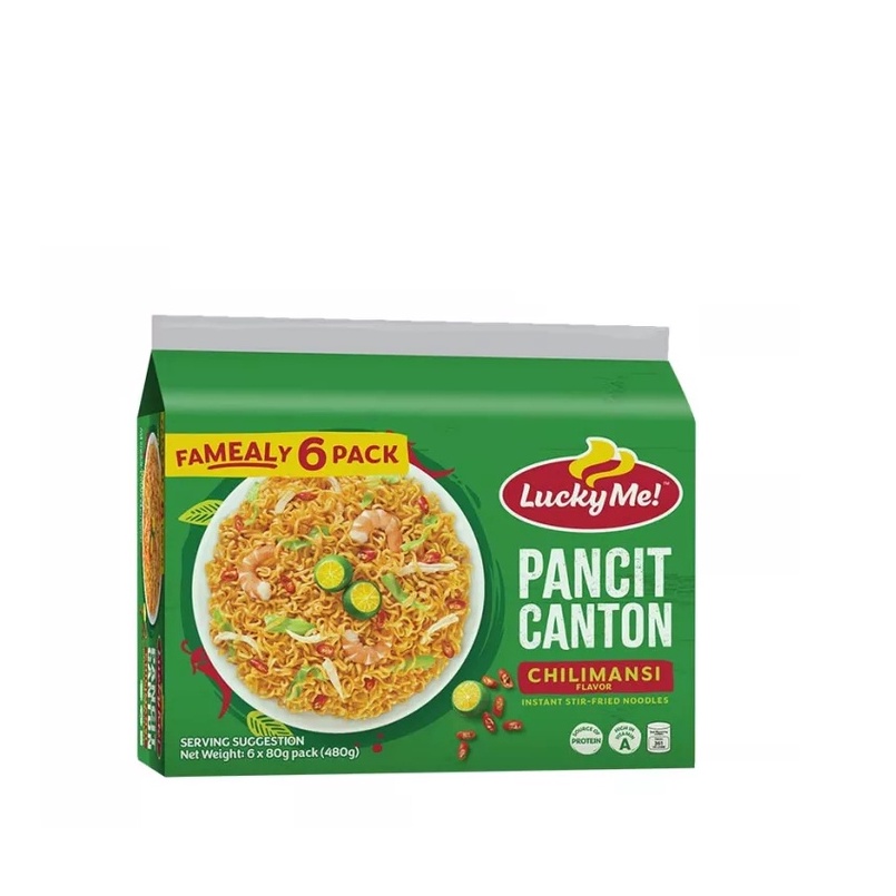 Lucky Me Pancit Canton Instant Noodles Chilimansi Multipack 6 Pieces