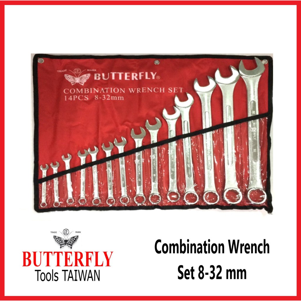 Butterfly Combination Wrench Set 8-32 mm Drop Forged | Shopee Philippines