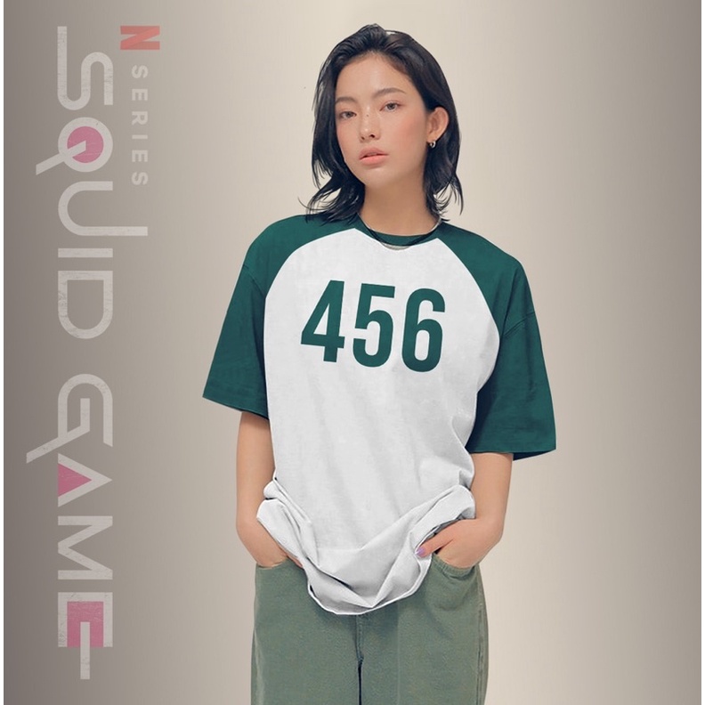 Squid Game Green Raglan T Shirt Fashion Oversized Unisex Tops Tees ...