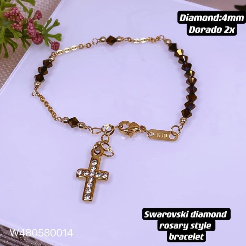 Diamond on sale rosary bracelet