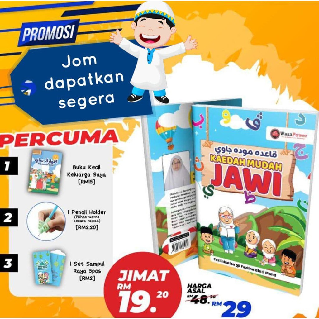 Easy Jawi Book. Jawi learning for elementary school. | Shopee Philippines