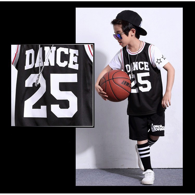 LOLANTA Boys 2 Piece Tank Top and Shorts Set, Kids Hip Hop Street Dance Costume Basketball Outfits