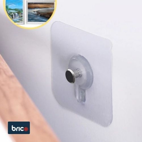 Brico NonTrace Self Adhesive Nails Hook For Photo Frame Hole Hanging