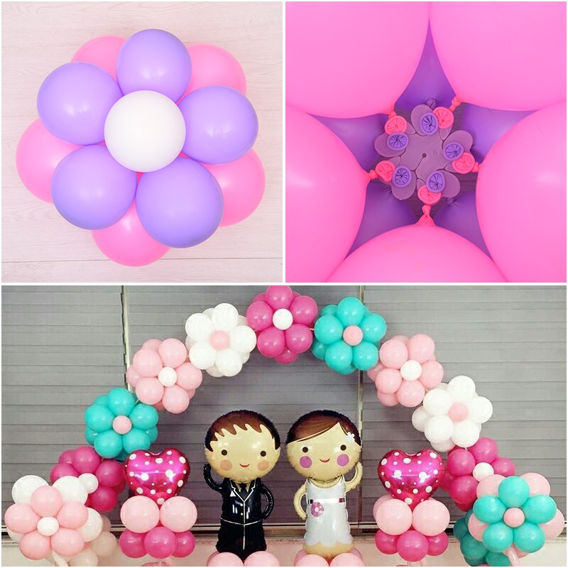 1 Piece Wedding Room Decoration Layout Double Layer Balloon Flower Clip ...