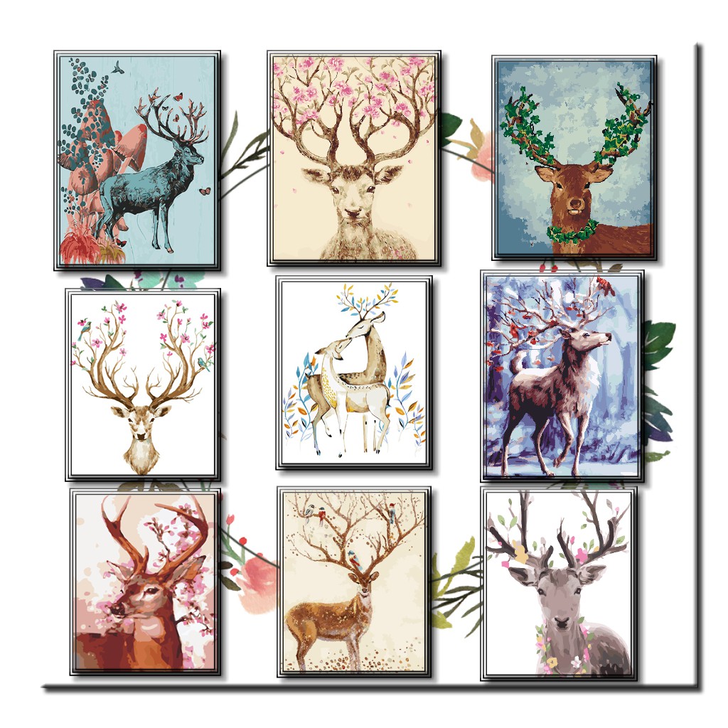 40*50 cm DIY Digital Oil Painting Paint By Numbers on Canvas deer ...