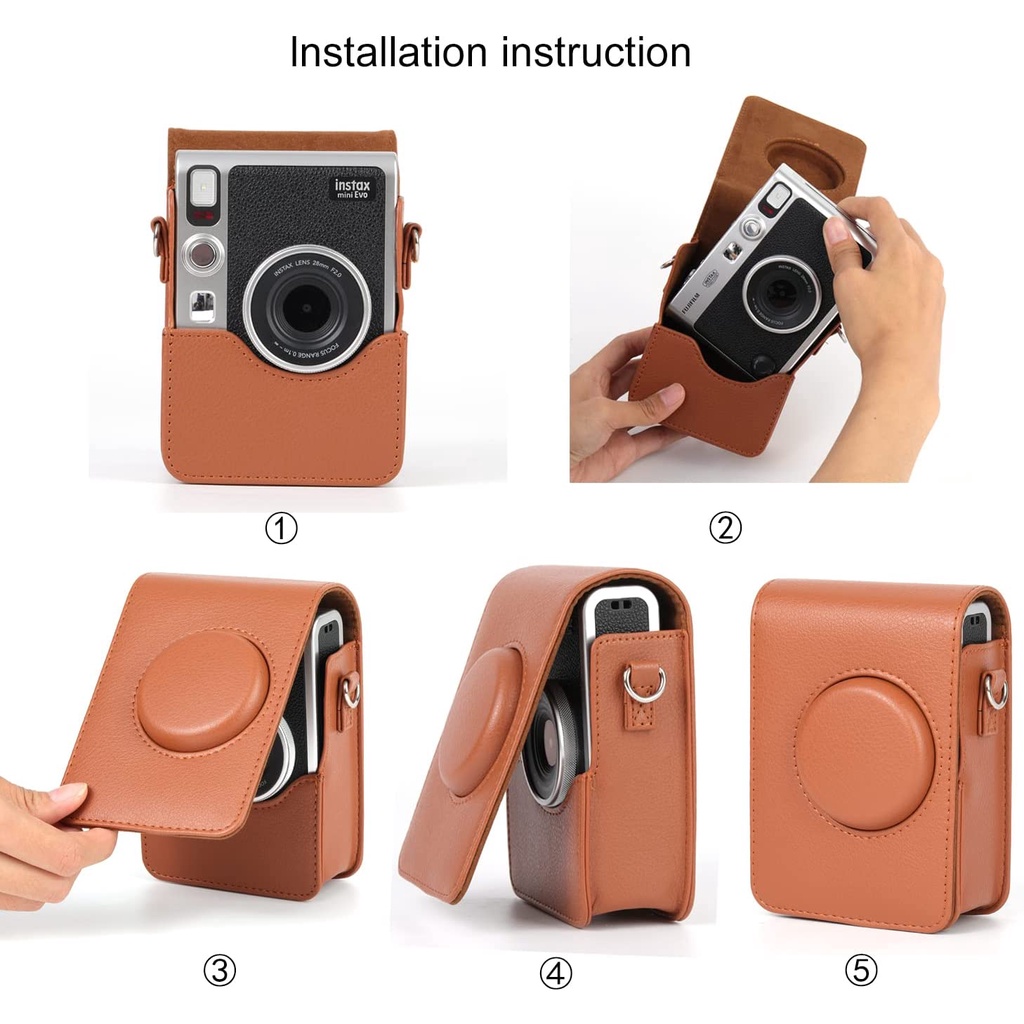 FUJIFILM Instant Camera Case instax mini Evo Camera Case Brown Shopee Philippines