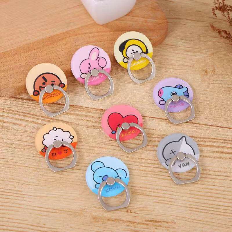 BTS BT21 Acrylic Cute Phone Ring Kickstand Phone Prop Phone Stand ...