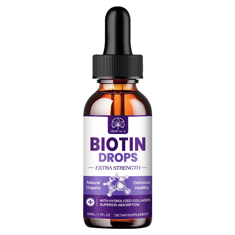 Hemp for U Biotin Drops Promote Hair Growth Protect Joints Promote Bone