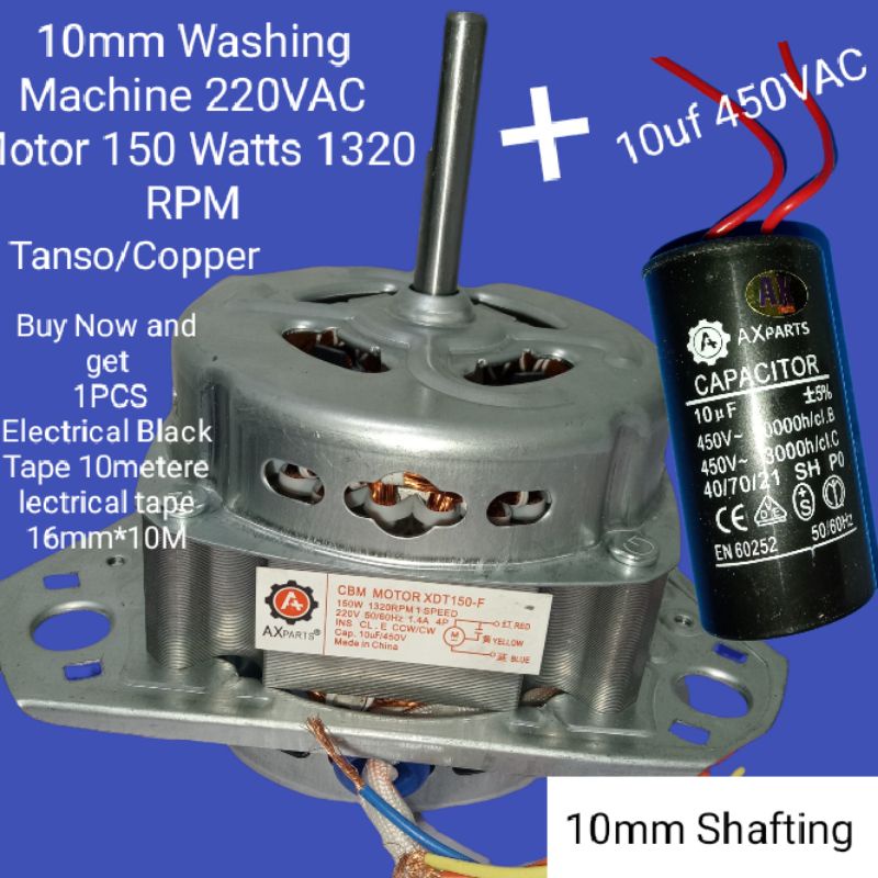 Washing machine deals motor watts