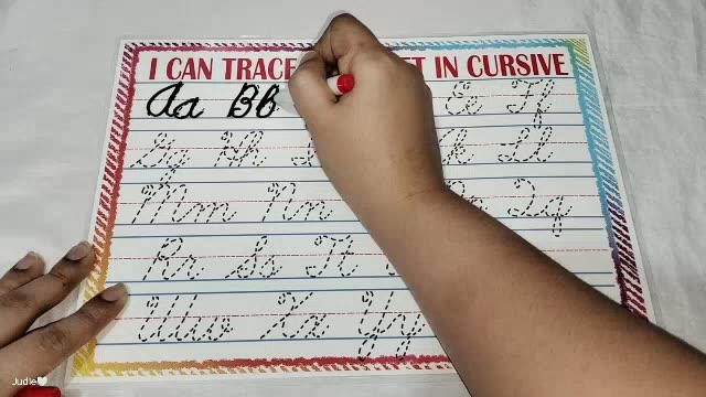 Cursive Tracing name alphabet letters reusable waterproof | Shopee ...