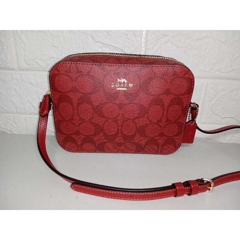 Original Coach Mini Camera Bag In Signature Canvas Shopee Philippines