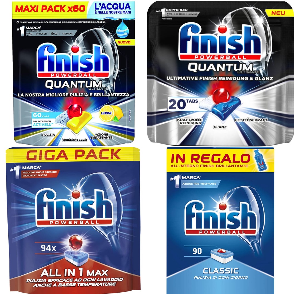 NO.1 Finish Powerball Quantum Ultimate Lemon | Finish All in 1 Max  Dishwashing Tablets | Imported | Shopee Philippines