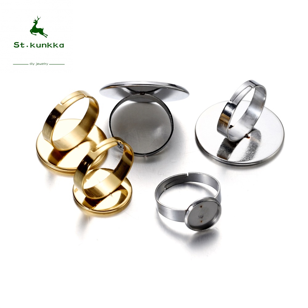 10Pcs 10-25mm Adjustable Blank Ring Base Ring Base Tray Diy Jewelry ...