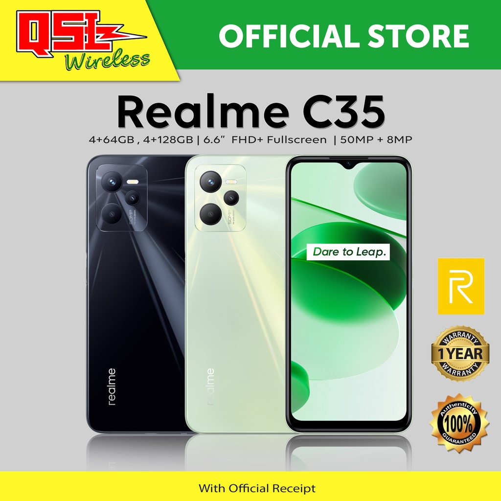 Realme C35 4+64 | 4+128 with free Case | Shopee Philippines