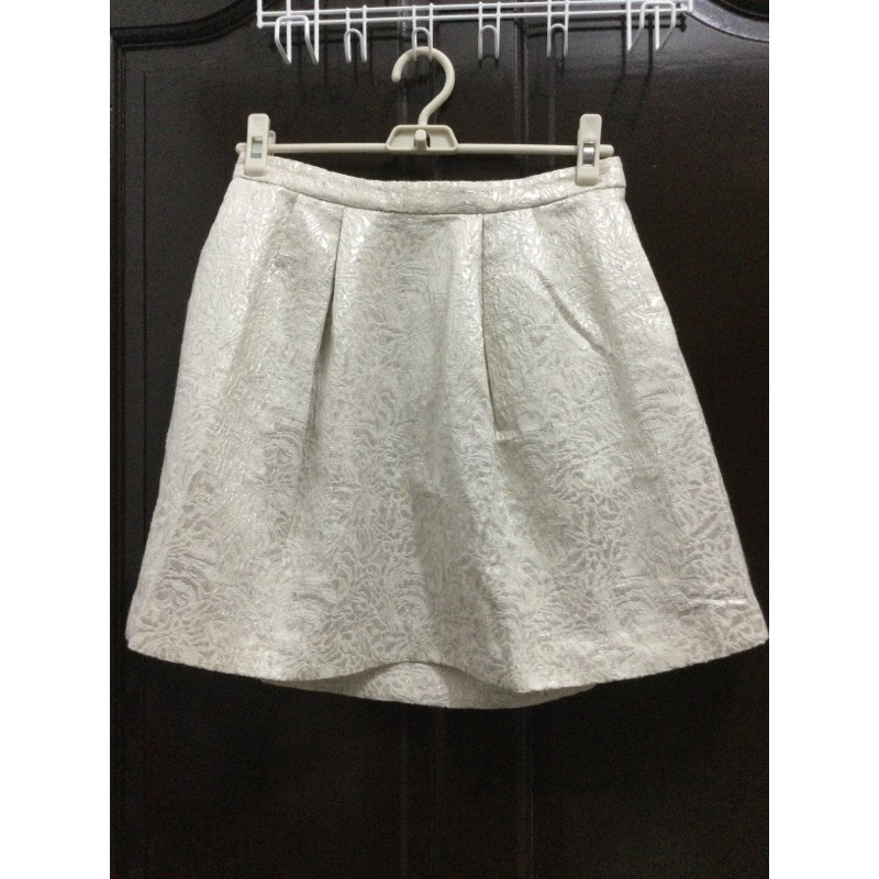 H M WHITE SKIRT WITH POCKET Shopee Philippines