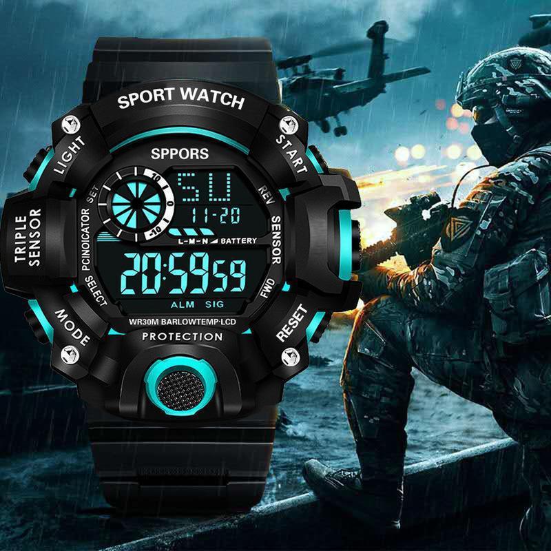 Kegllect Men Digital Shockproof Led Watch Luminous Alarm Clock Electronic Watches for Men Shopee Philippines