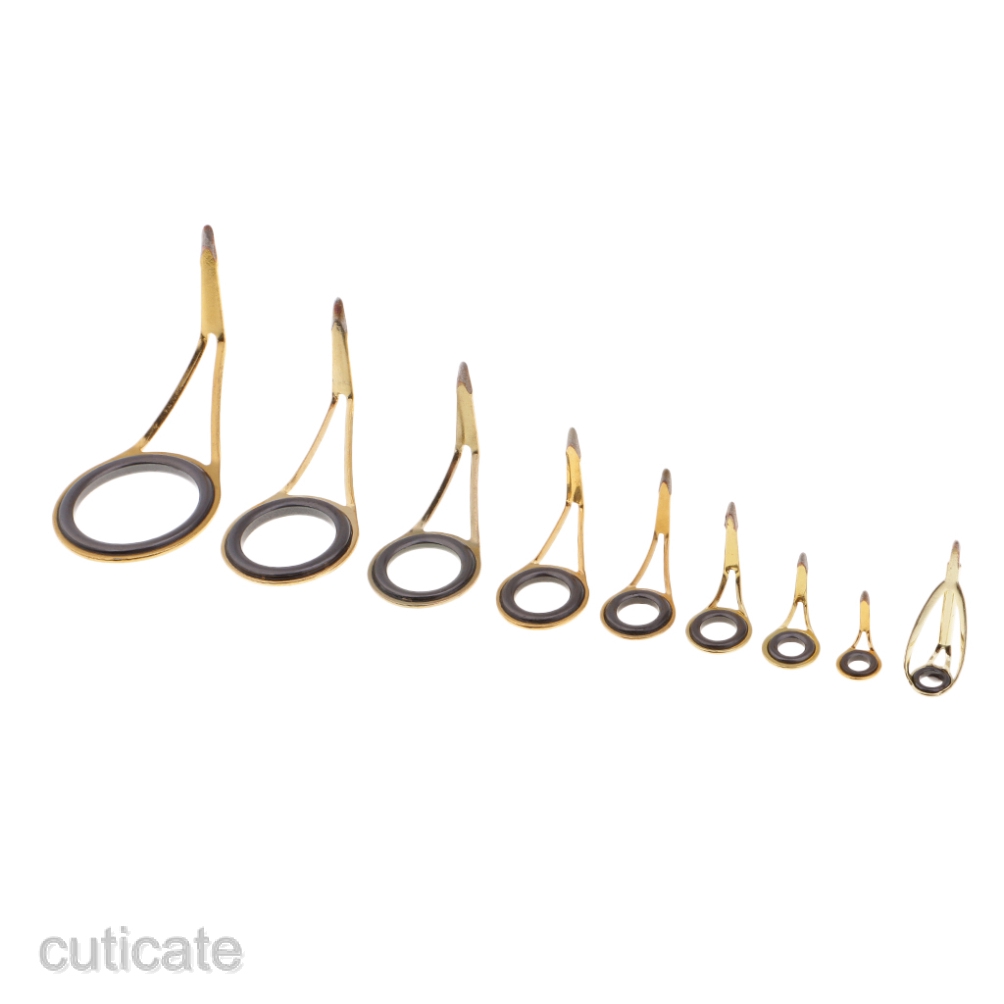 9pcs Fishing Rod Guide Top Tip Eye Rod Repair for Rod Building | Shopee ...