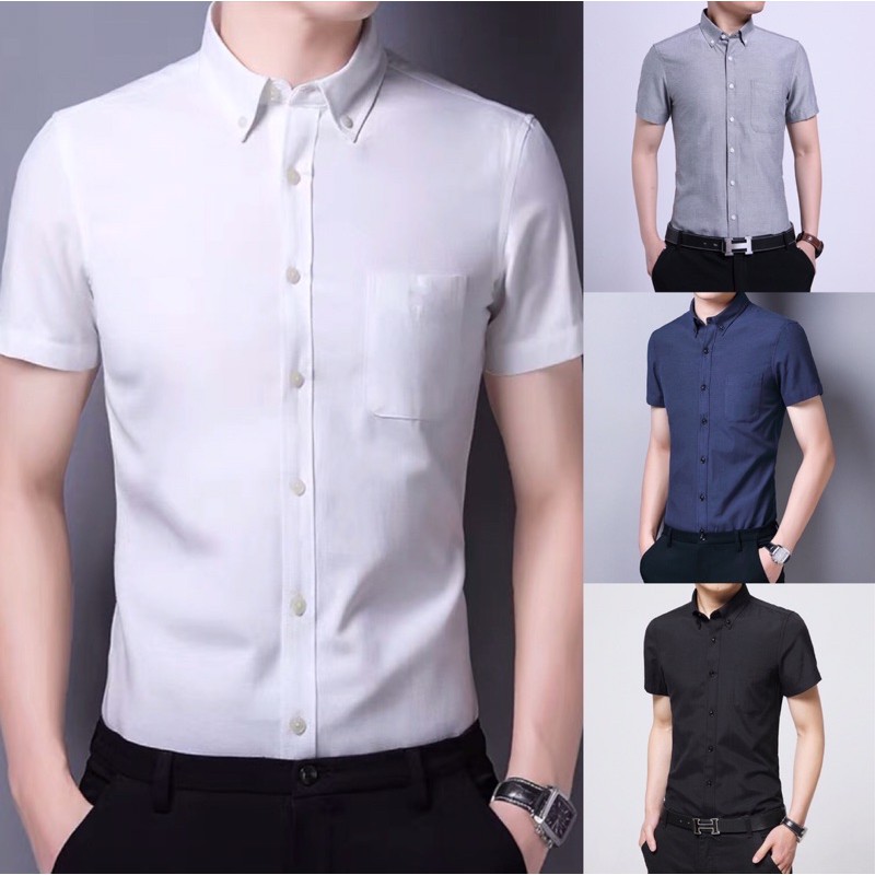 emw Korean casual slimfit Cotton polo.formal office wear Shopee Philippines