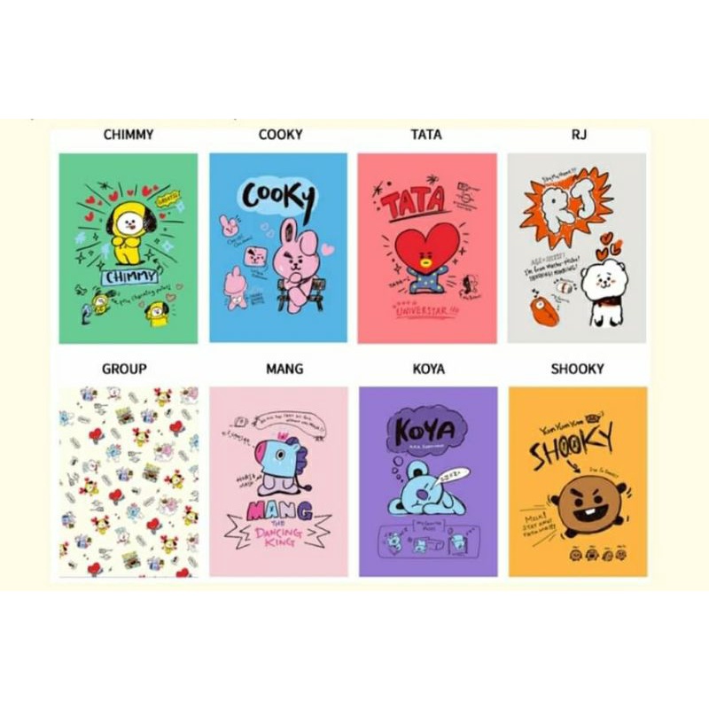 BT21 Non Spring Line Notebook | Shopee Philippines