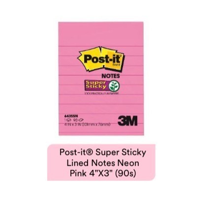 3M Post-It Super Sticky Lined Notes 4