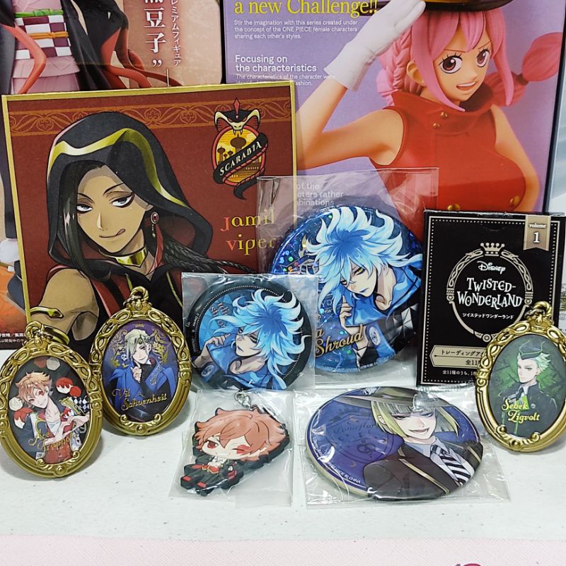 Twisted Wonderland ~ Assorted Merch (Pins, Rubber Charms, Keychains Etc ...