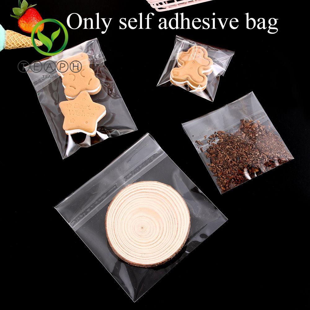 TEAK 100pcs Seal OPP Candy Package Transparent Self Adhesive Bags Party ...