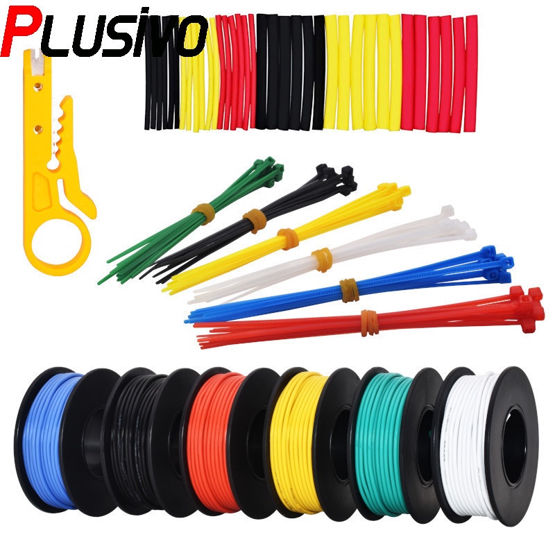 Plusivo PVC Insulated Wire Kit Solid Core Wire (20AWG, 6 colors, 7m ...