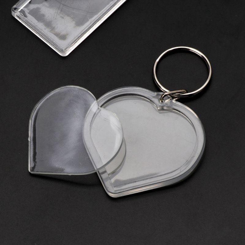 Heart shaped hot sale photo keychain