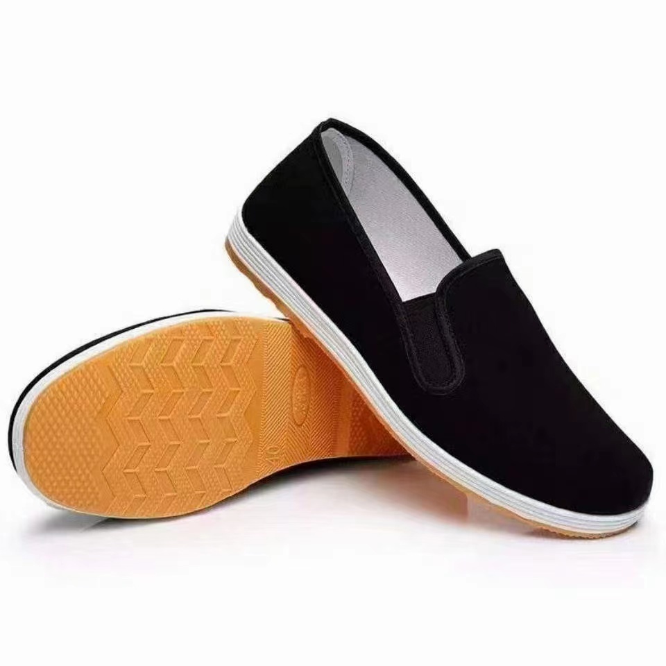 【HHS】 Men's Black Denim Loafers Casual Slip On Canvas Shoes | Shopee ...